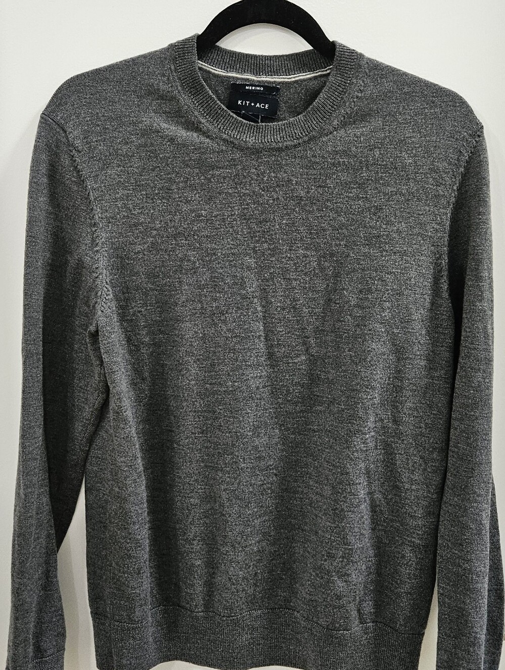 Kit + Ace Men's Charcoal Crewneck Sweater